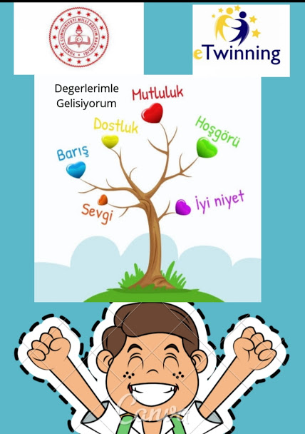 DEĞERLENEREK BÜYÜYORUZ by yusuf Esen - Illustrated by  Bu bir e twinning proje ekibi çalışmasıdır. - Ourboox.com