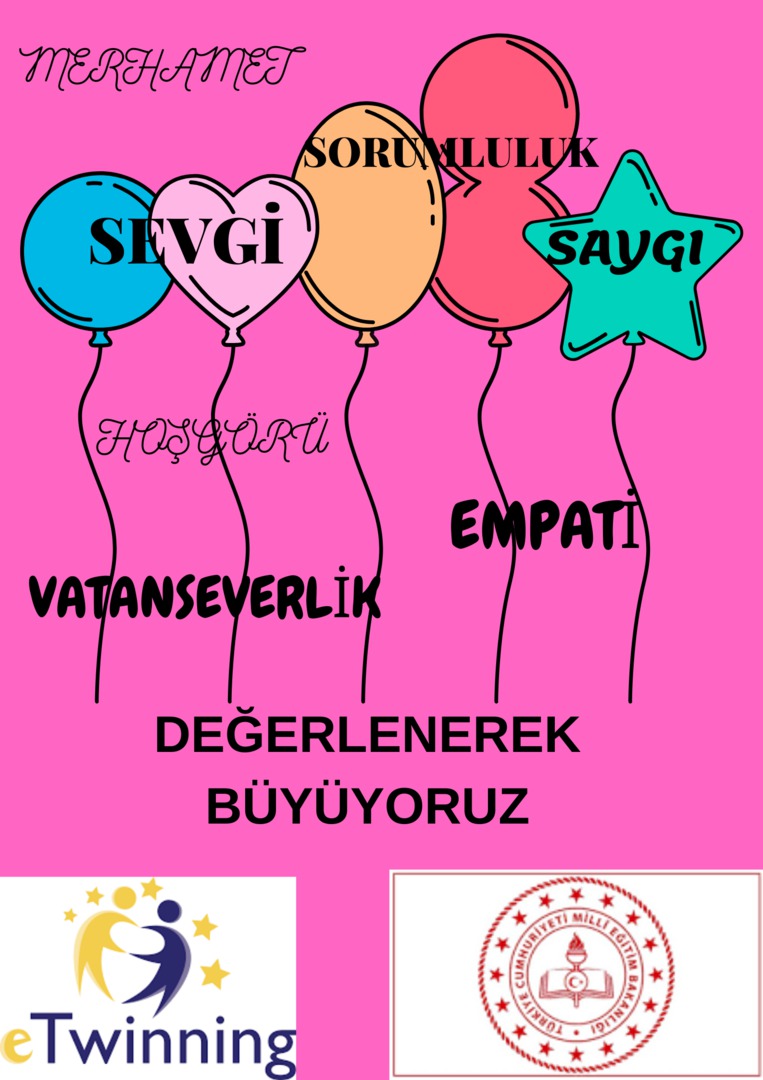 DEĞERLENEREK BÜYÜYORUZ by yusuf Esen - Illustrated by  Bu bir e twinning proje ekibi çalışmasıdır. - Ourboox.com