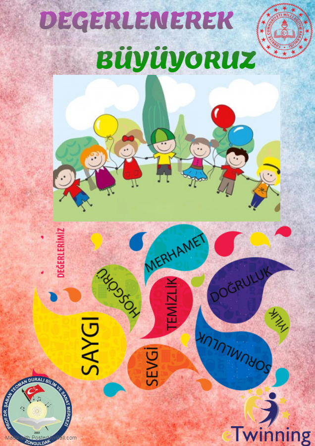 DEĞERLENEREK BÜYÜYORUZ by yusuf Esen - Illustrated by  Bu bir e twinning proje ekibi çalışmasıdır. - Ourboox.com