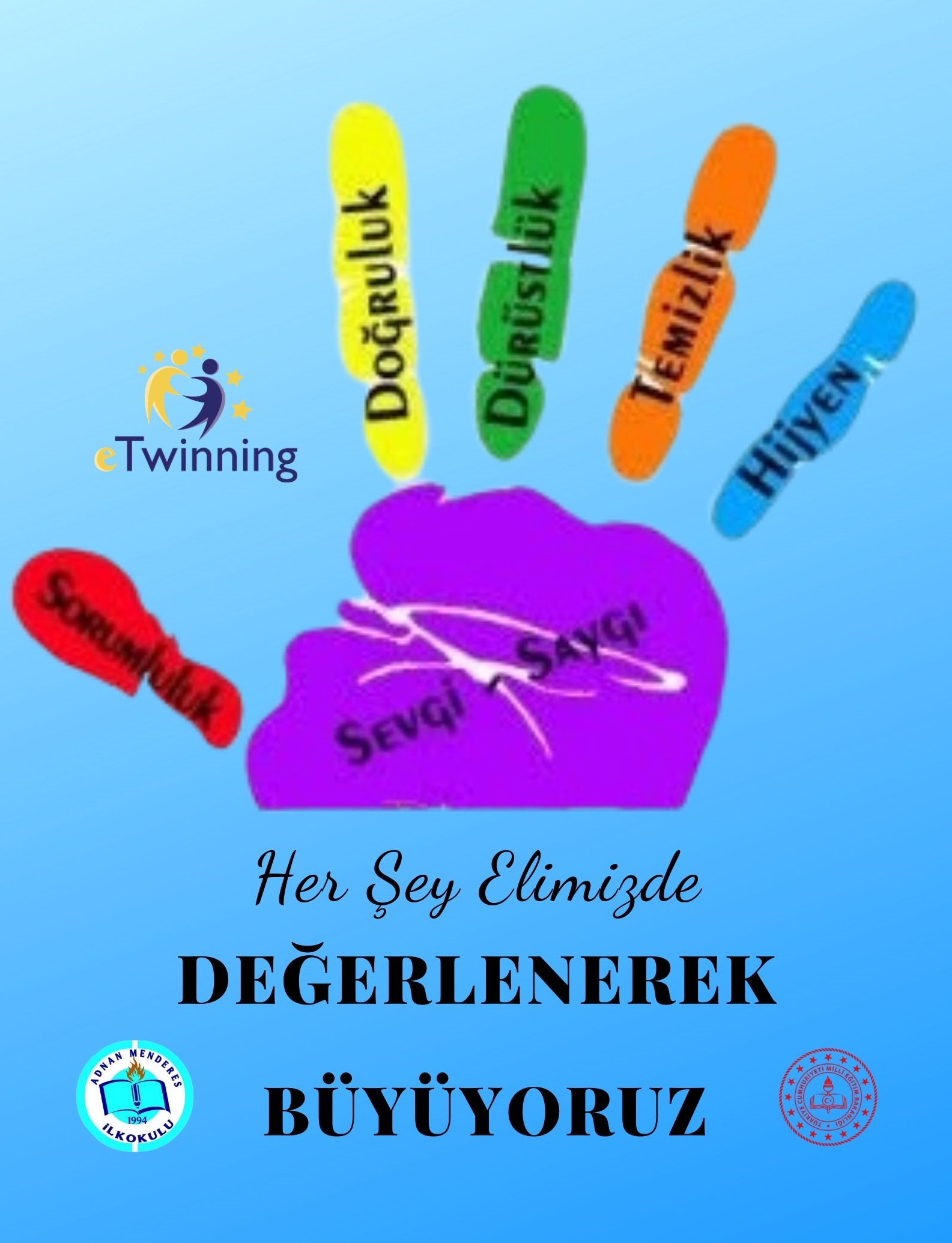 DEĞERLENEREK BÜYÜYORUZ by yusuf Esen - Illustrated by  Bu bir e twinning proje ekibi çalışmasıdır. - Ourboox.com