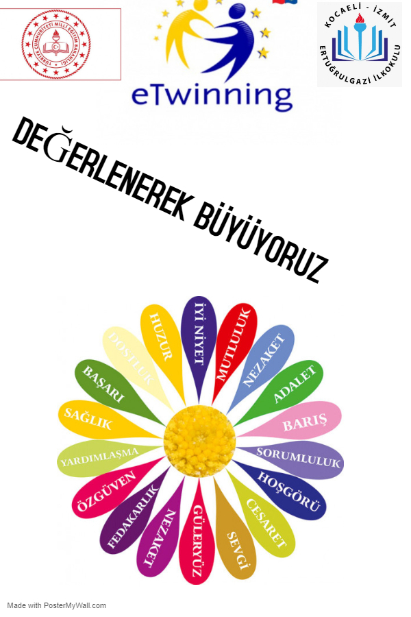 DEĞERLENEREK BÜYÜYORUZ by yusuf Esen - Illustrated by  Bu bir e twinning proje ekibi çalışmasıdır. - Ourboox.com