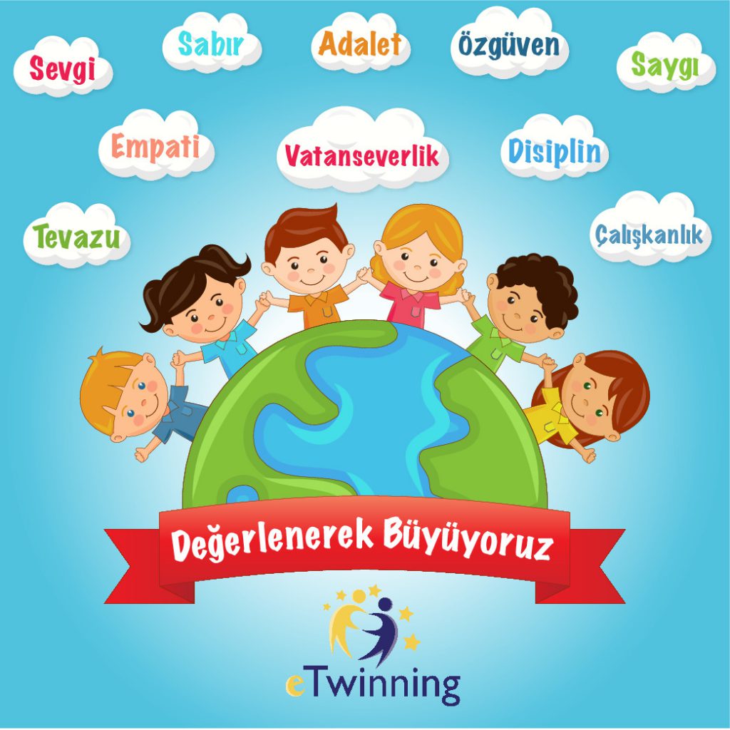 DEĞERLENEREK BÜYÜYORUZ by yusuf Esen - Illustrated by  Bu bir e twinning proje ekibi çalışmasıdır. - Ourboox.com