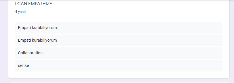 2019-2020 EĞİTİM ÖĞRETİM YILI I CAN EMPATHIZE E TWINNING PROJEMİZ ÖĞRETMEN DEĞERLENDİRME ANKETİ by Kazım Öğütlü - Ourboox.com