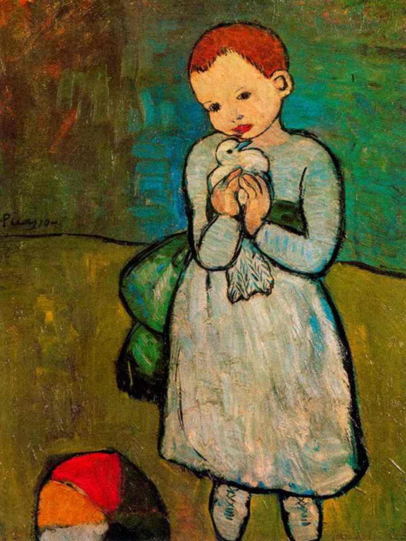 Child with dove