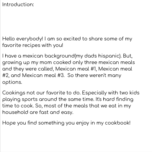 Piper Palomarez´s Recipe Book by Piper - Ourboox.com