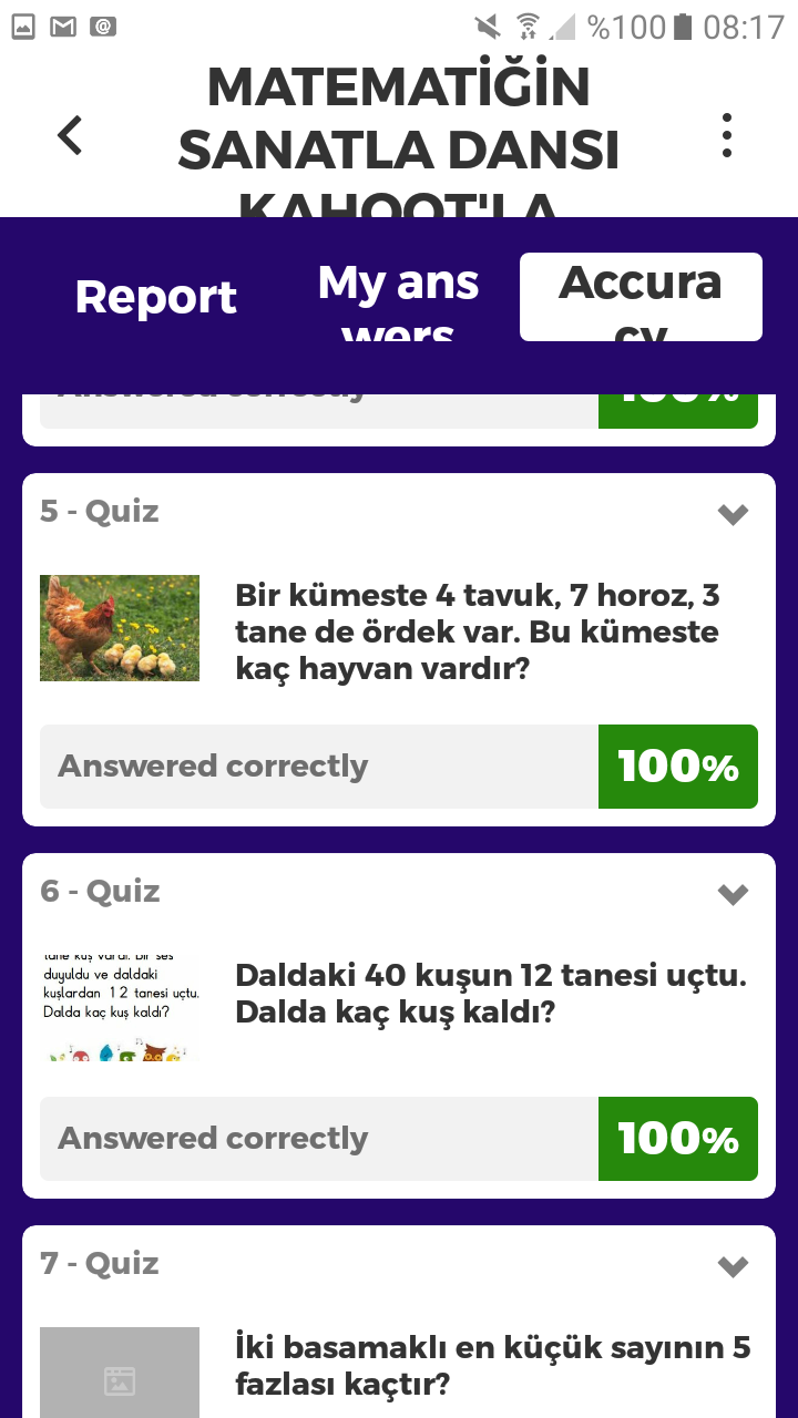 Matematiğin Sanatla Dansı Kahoot Ortak Deneme Çalışması Sonuçları by nurhan - Ourboox.com