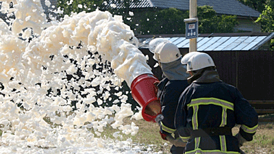 Огнетушащий эффект порошкового тушения заключается в: Ингибирующем действии порошка (происходит пограничная реакция разрушающая радикалы, способные гореть); Охлаждение; Создании на поверхности горящего вещества изолирующей защитной пленки; Создание облака порошка, обладающего экранизирующим свойством; Механическом сбивании пламени твердыми частицами порошка; Удаление (выталкивание) кислорода из зоны горения.