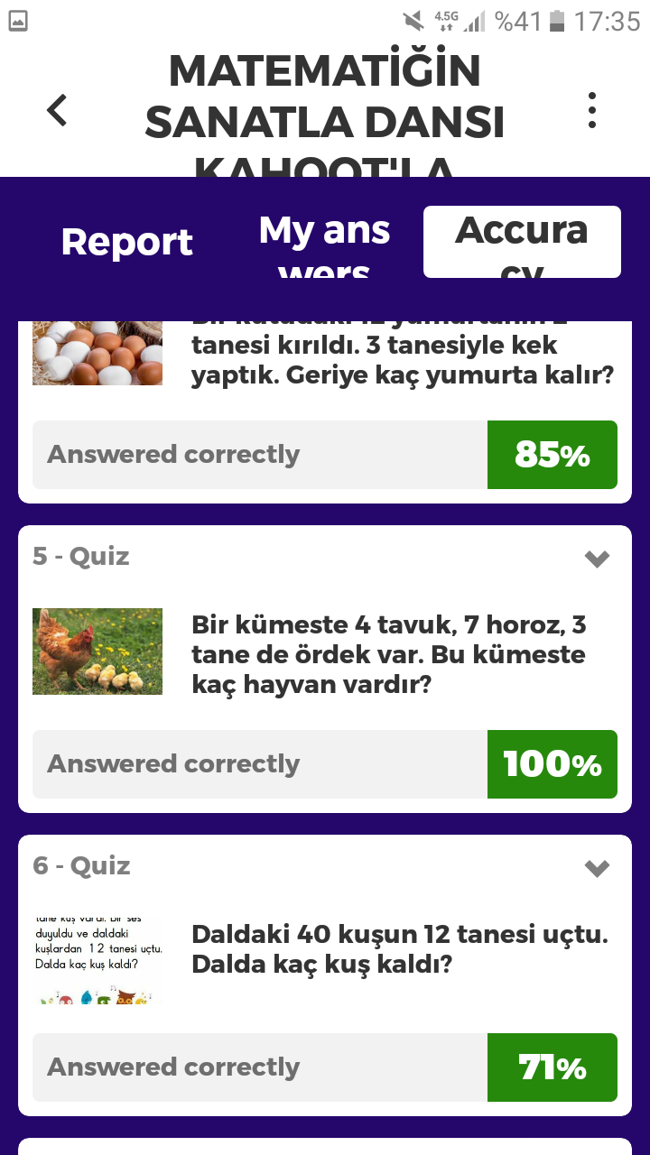 Matematiğin Sanatla Dansı Kahoot Ortak Deneme Çalışması Sonuçları by nurhan - Ourboox.com