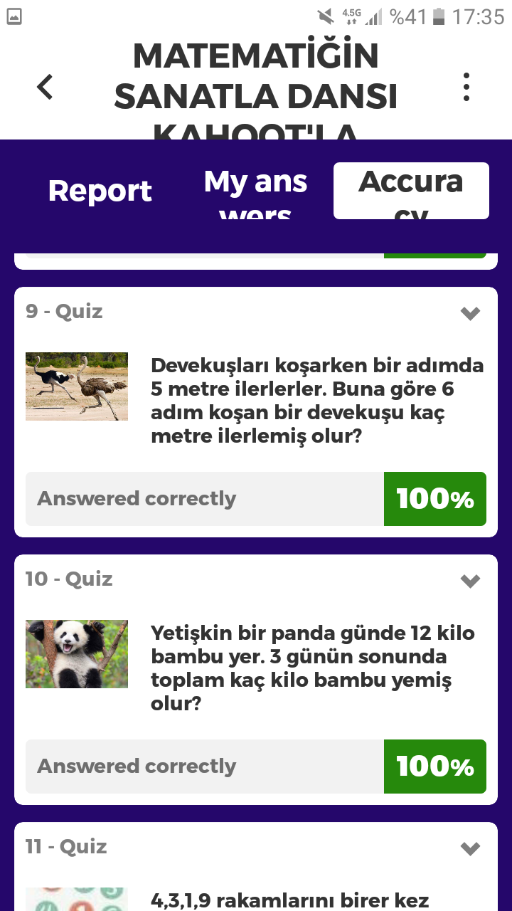 Matematiğin Sanatla Dansı Kahoot Ortak Deneme Çalışması Sonuçları by nurhan - Ourboox.com