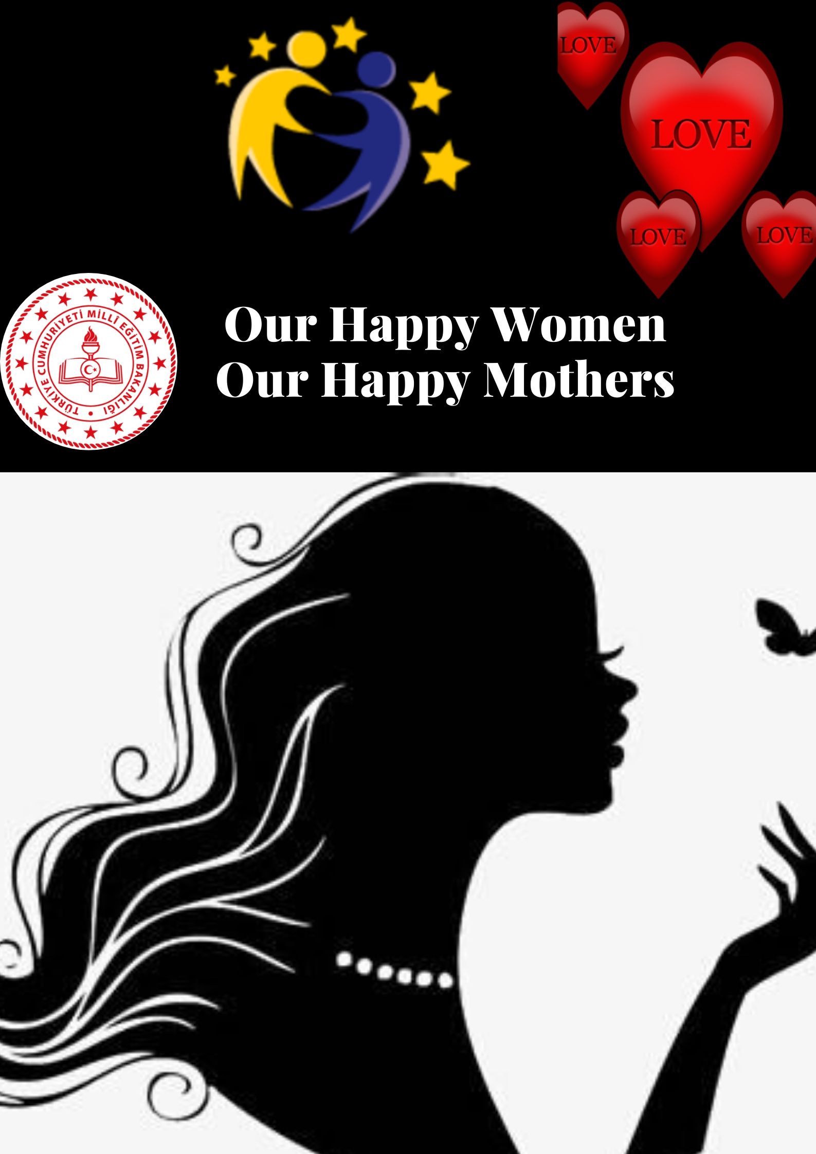 OUR HAPPY WOMEN – OUR HAPPY MOTHERS Teacher Poster and Logo Studies by Günay KÖSE - Ourboox.com