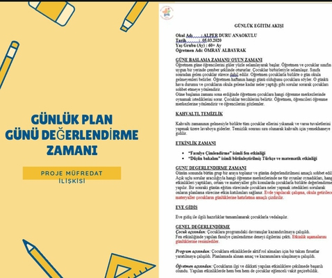 Okul Günlüğüm Projesi ve Okul Öncesi Programı Müfredat İlişkisi by Emel san - Ourboox.com