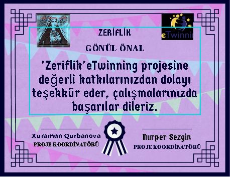 Zeriflik Projesi Bitirme Belgeleri by Nurcan Oflazoglu - Ourboox.com