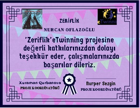 Zeriflik Projesi Bitirme Belgeleri by Nurcan Oflazoglu - Ourboox.com
