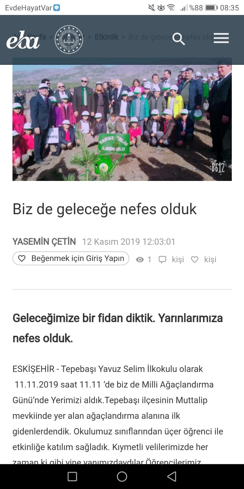 DOĞAYA DOKUN GELECEĞİN OLSUN EBA HABERLERİ by gülseven - Ourboox.com