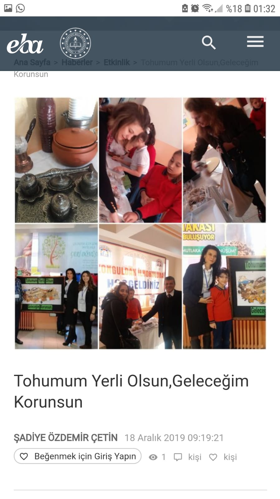 DOĞAYA DOKUN GELECEĞİN OLSUN EBA HABERLERİ by gülseven - Ourboox.com