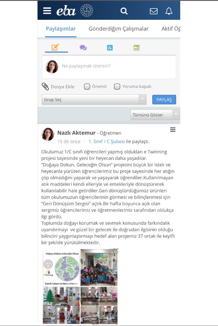 DOĞAYA DOKUN GELECEĞİN OLSUN EBA HABERLERİ by gülseven - Ourboox.com