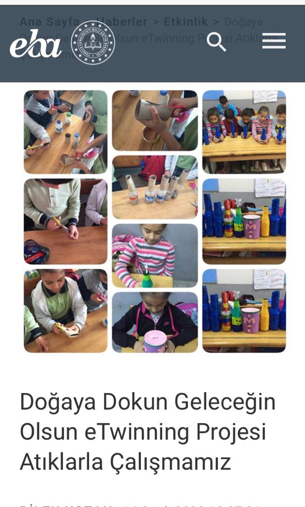 DOĞAYA DOKUN GELECEĞİN OLSUN EBA HABERLERİ by gülseven - Ourboox.com