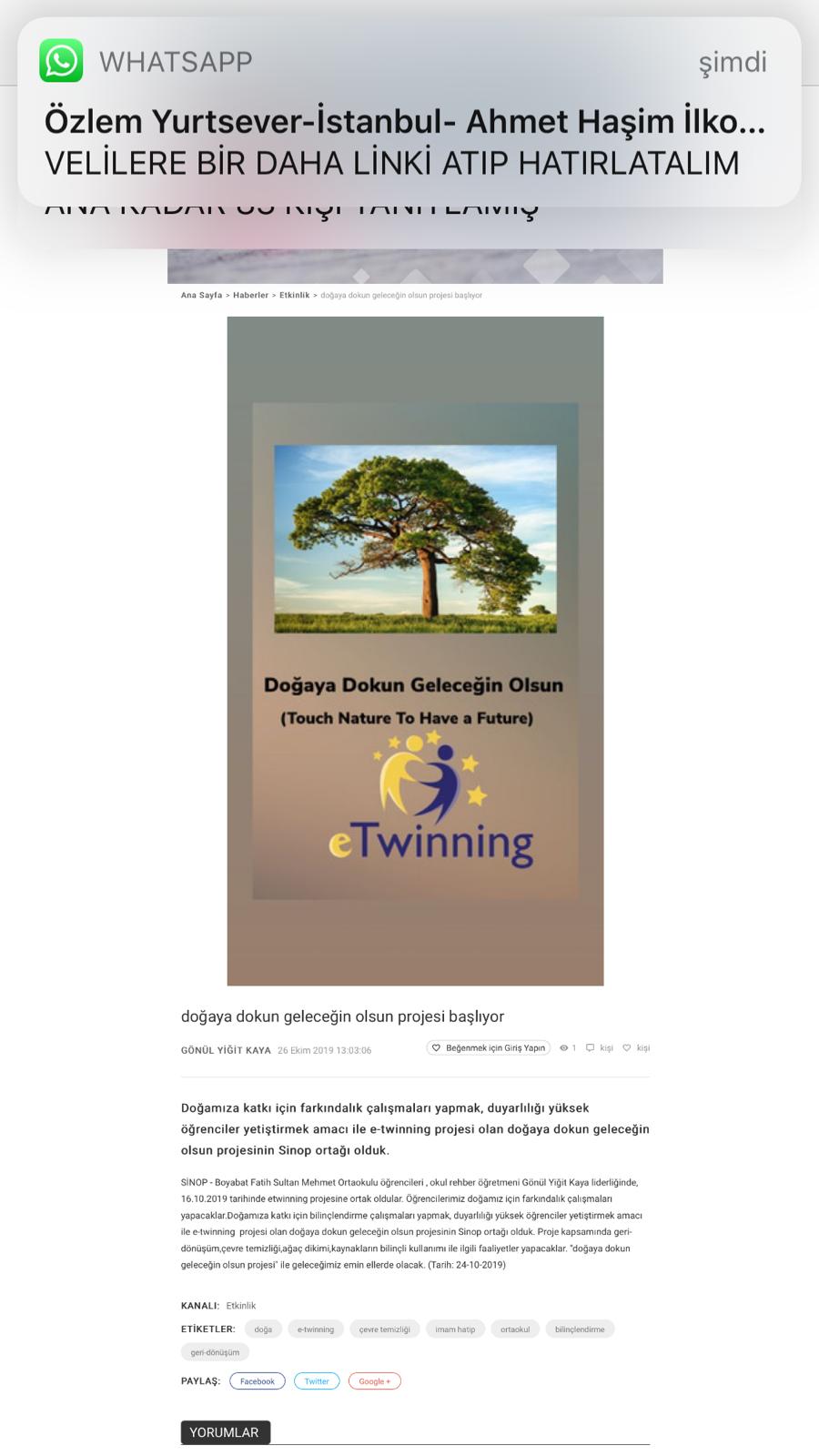 DOĞAYA DOKUN GELECEĞİN OLSUN EBA HABERLERİ by gülseven - Ourboox.com