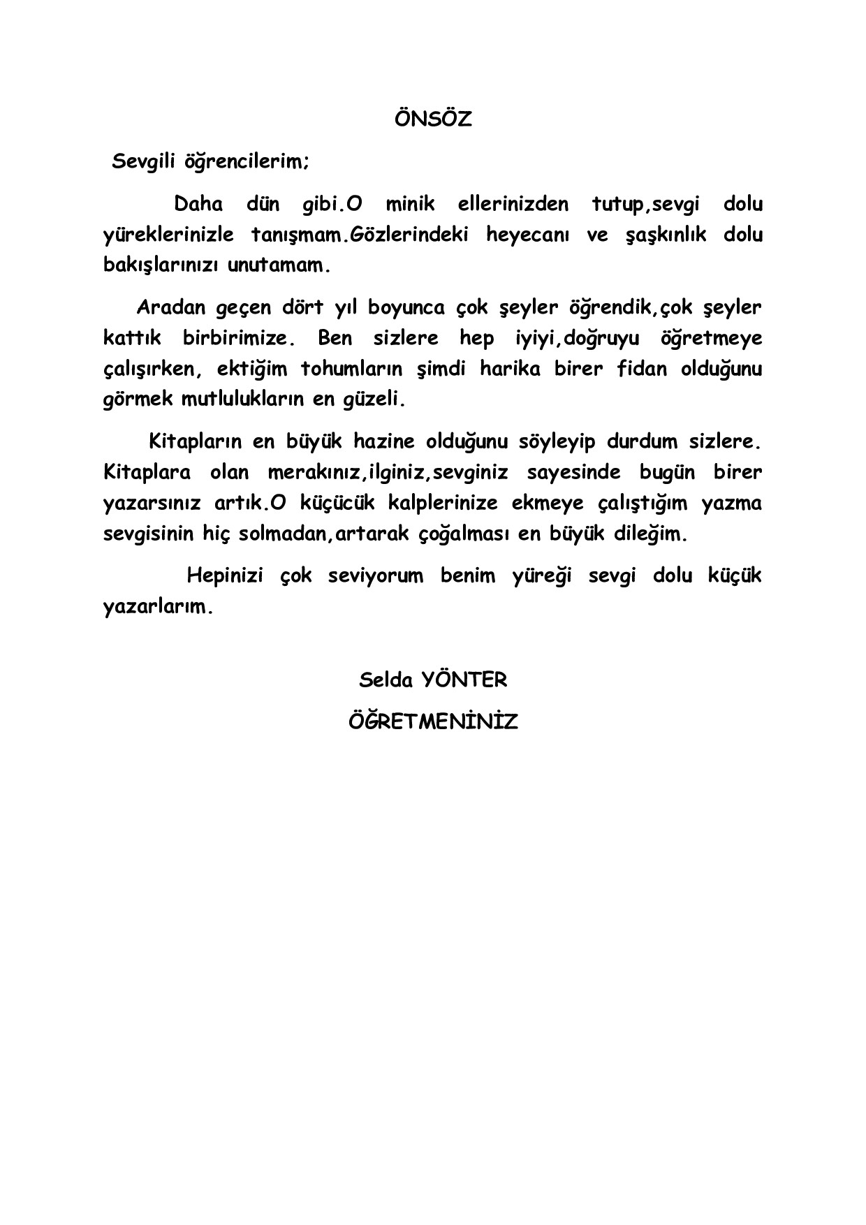 KÜÇÜK YAZARLAR DURAĞI by Selda Yönter - Ourboox.com