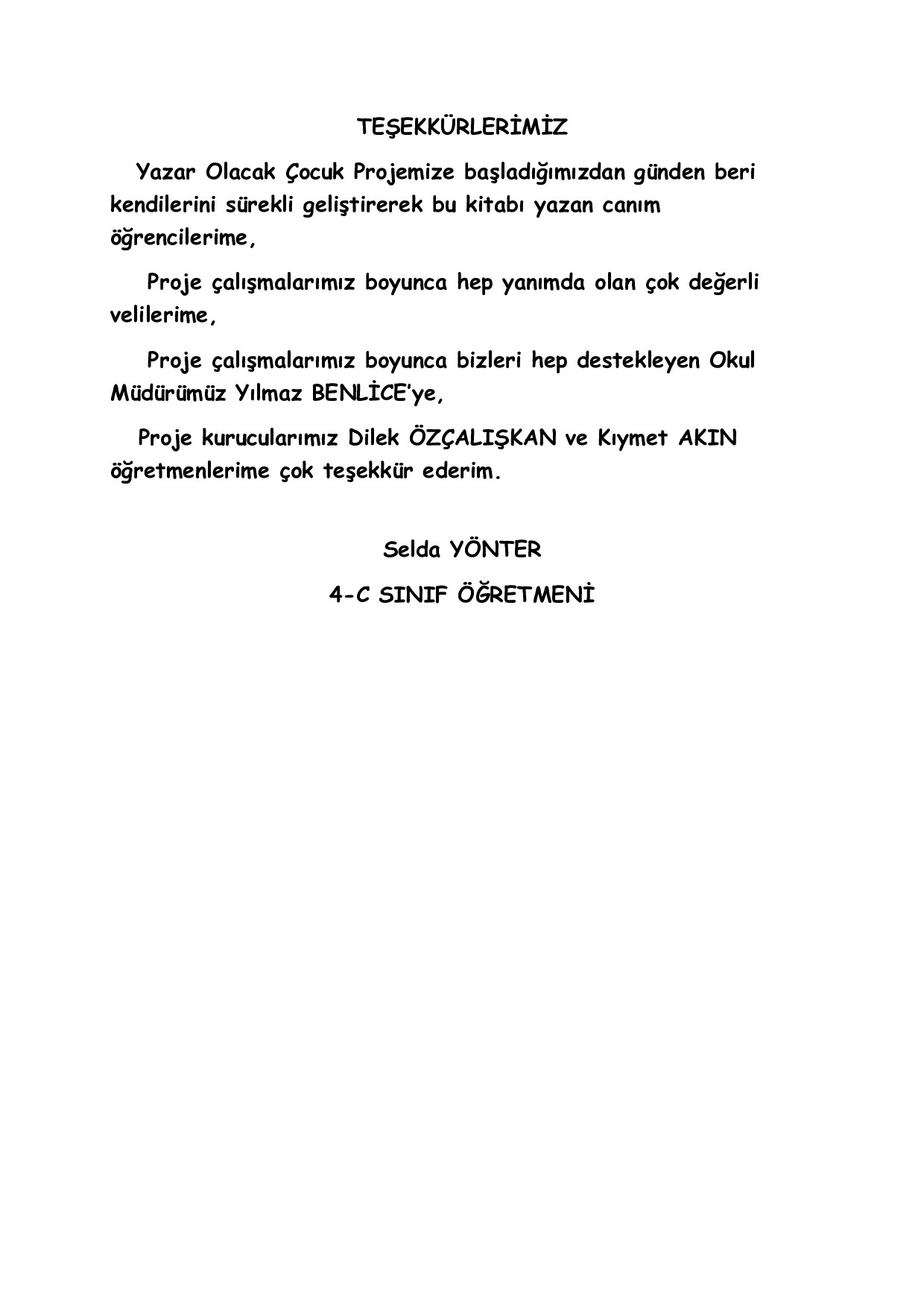 KÜÇÜK YAZARLAR DURAĞI by Selda Yönter - Ourboox.com