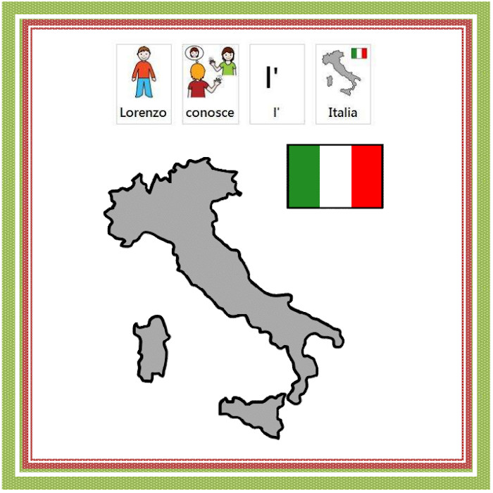 Lorenzo conosce l’Italia in caa by alessandra pierri - Illustrated by Pictograms’ author: Sergio Palao Origin: ARASAAC (http://arasaac.org) Licenses: CC (BY-NC-SA) Property: Aragon Government - Ourboox.com