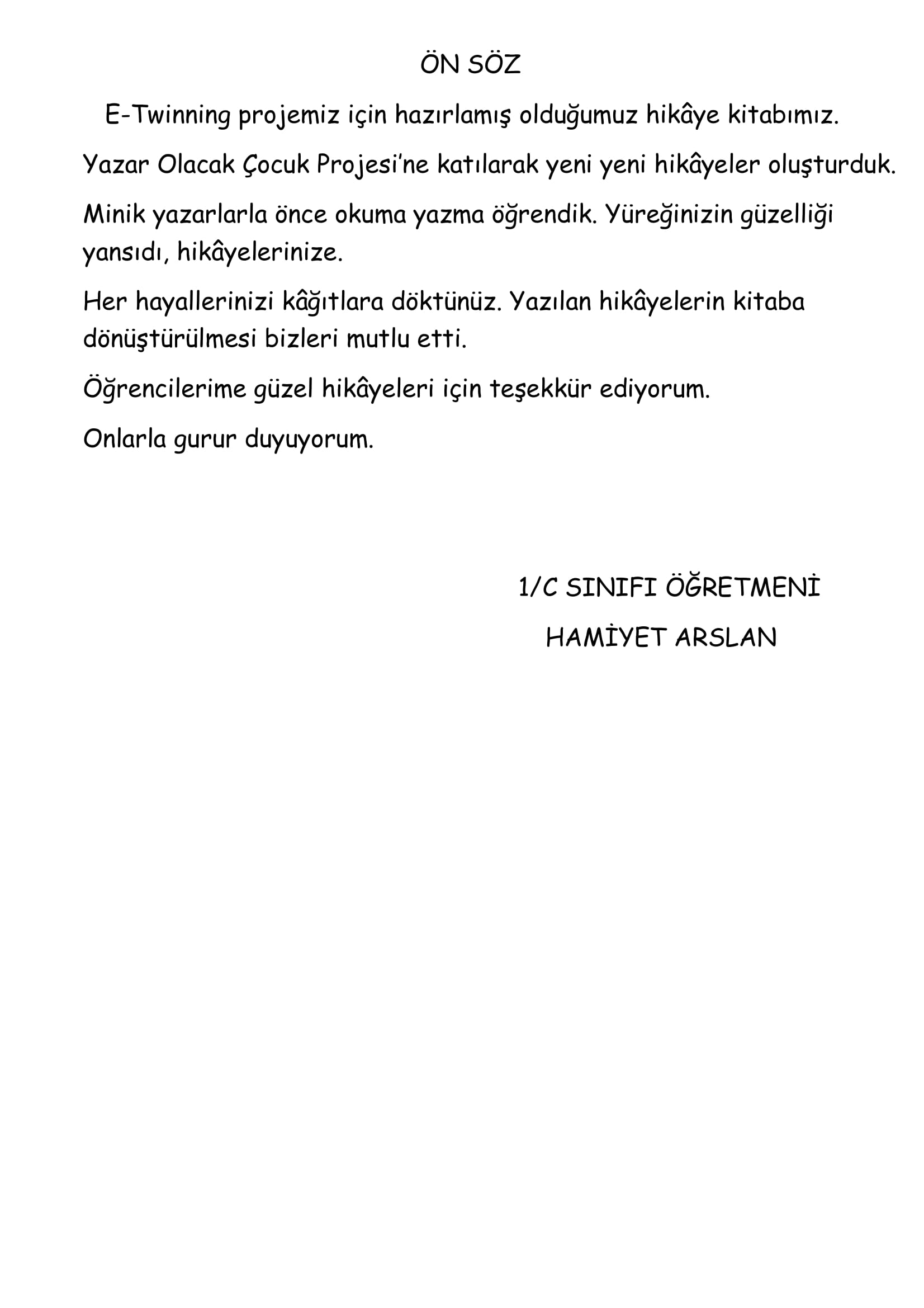 MİNİK YAZARLAR by HAMİYET  - Ourboox.com