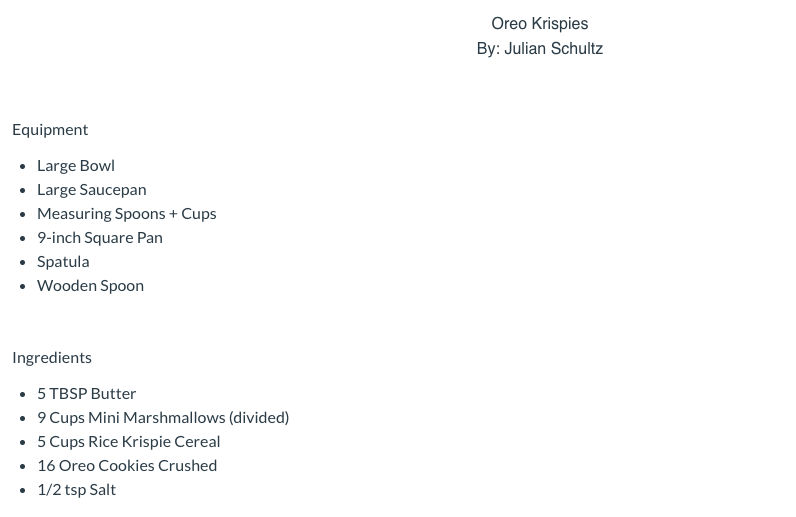 Mrs. Schott’s Classroom Yummy Recipes by Mrs. Schott - Ourboox.com