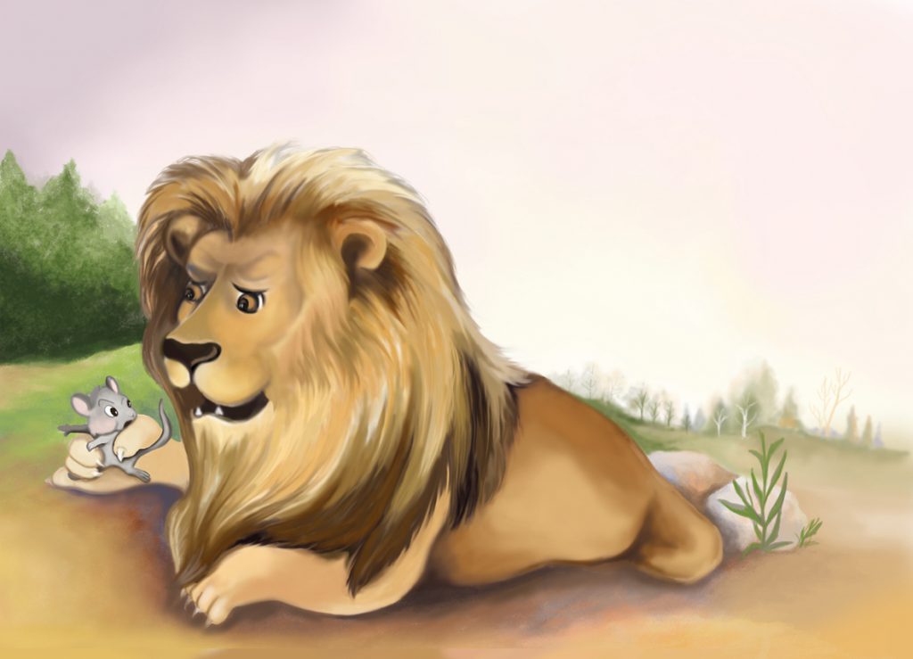 האריה והעכבר by herut - Illustrated by איזופוס - Ourboox.com