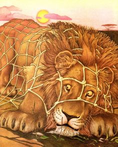 האריה והעכבר by herut - Illustrated by איזופוס - Ourboox.com