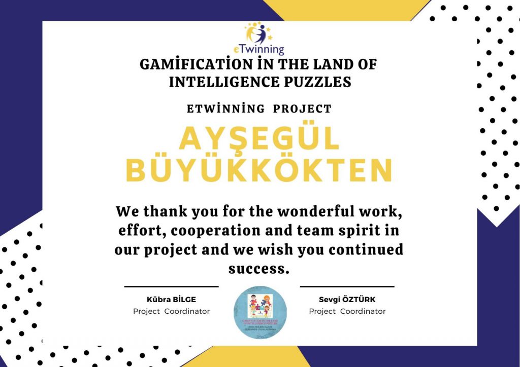 ZEKA BULMACALARI ÜLKESİNDE OYUNLAŞTIRMA PROJESİ ÖĞRETMEN KATILIM BELGELERİ by kadriye - Ourboox.com