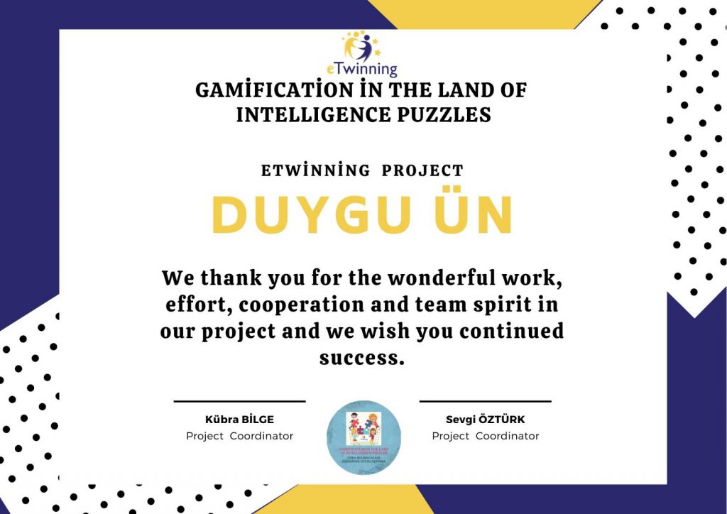 ZEKA BULMACALARI ÜLKESİNDE OYUNLAŞTIRMA PROJESİ ÖĞRETMEN KATILIM BELGELERİ by kadriye - Ourboox.com