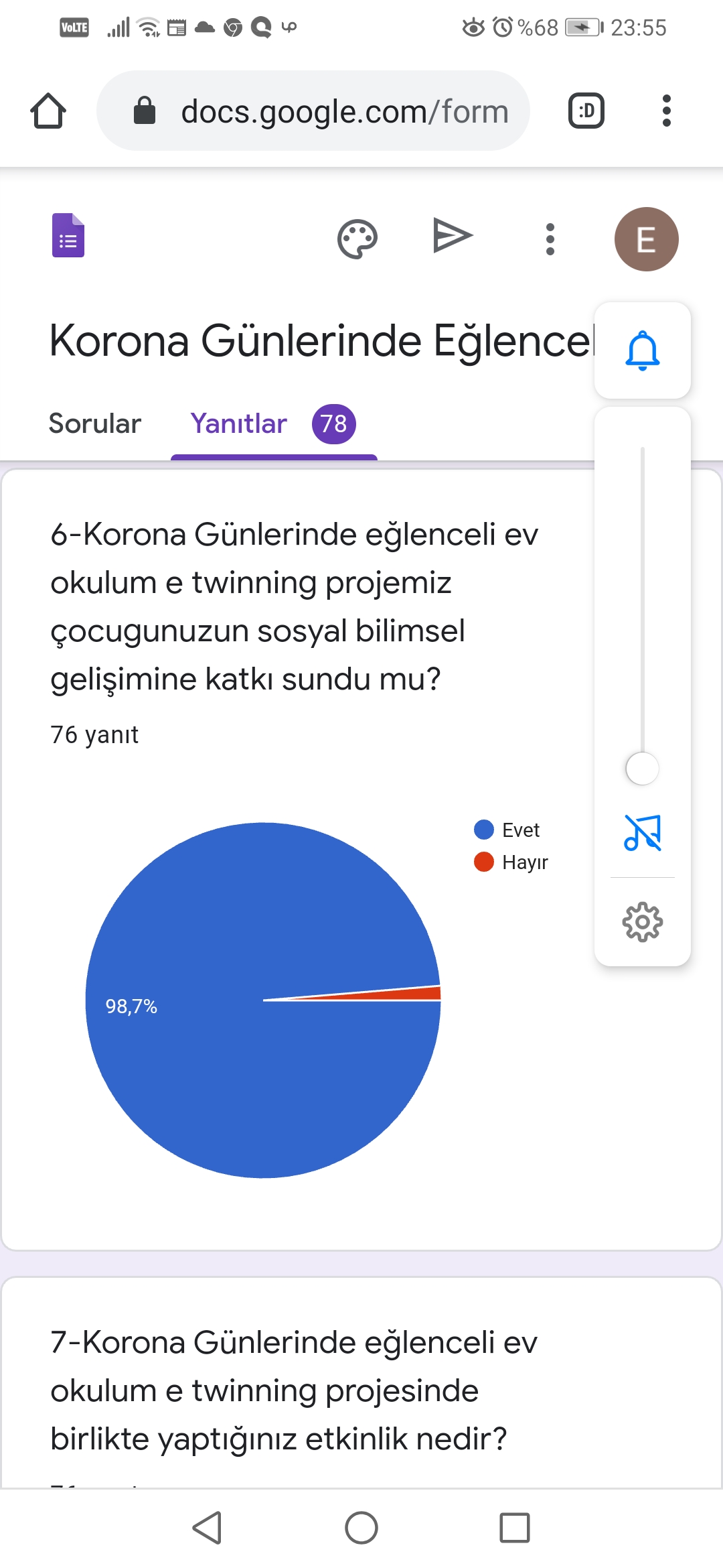 Korona Günlerinde Eğlenceli Ev Okulu Veli Değerlendirme Anketi by esma - Ourboox.com