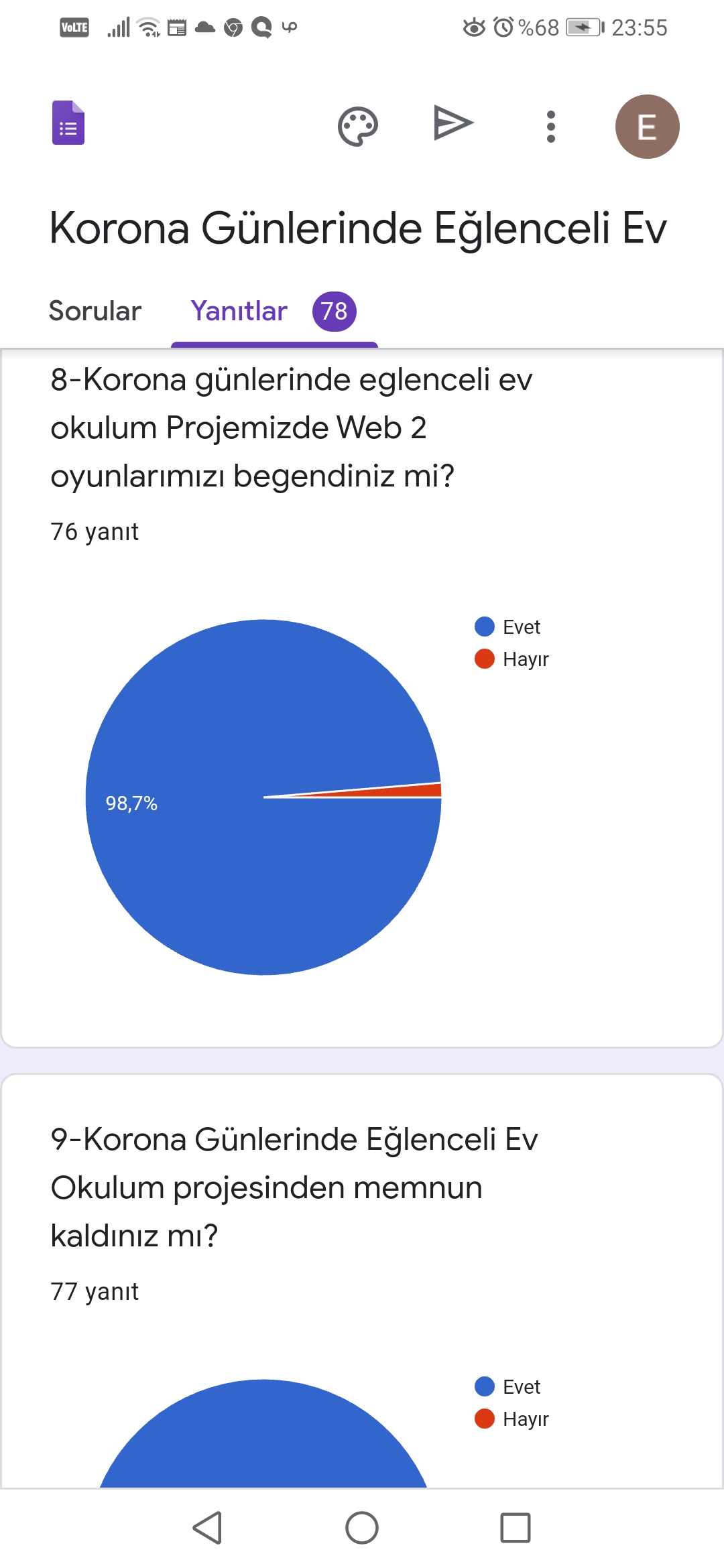 Korona Günlerinde Eğlenceli Ev Okulu Veli Değerlendirme Anketi by esma - Ourboox.com