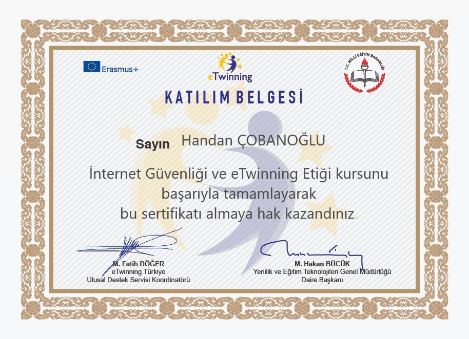 GÜVENLİ İNTERNET VE eTWİNNİNG ETİĞİ KURSU SERTİFİKALARIMIZ by Fadime Yılmaz - Illustrated by AZ ATTIK DOĞAYA KATTIK PROJE EKİBİ - Ourboox.com