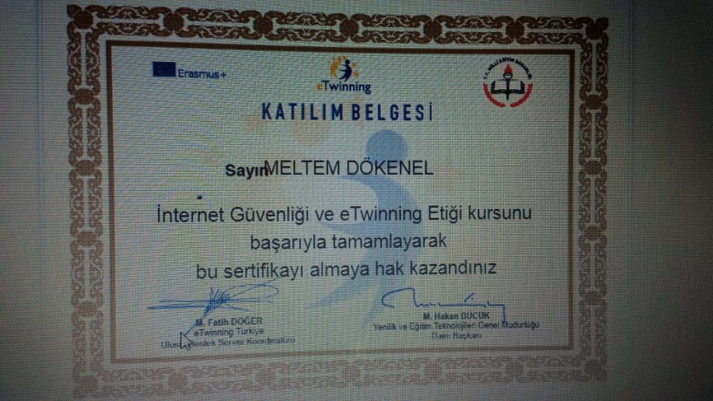 GÜVENLİ İNTERNET VE eTWİNNİNG ETİĞİ KURSU SERTİFİKALARIMIZ by Fadime Yılmaz - Illustrated by AZ ATTIK DOĞAYA KATTIK PROJE EKİBİ - Ourboox.com