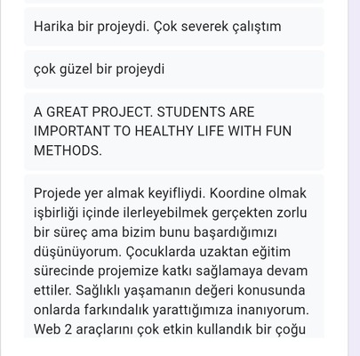 Healthy Life Healthy Generations e Twinning Project Evaluation Teacher Questionnaire by gülsüm gürbüz - Ourboox.com