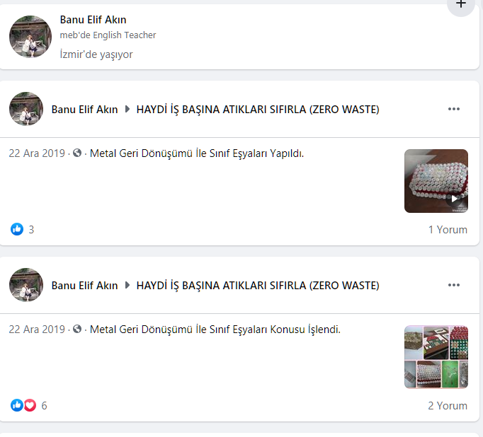 BLOG VE FACEBOOK PAYLAŞIMLARIM – ZERO WASTE (SIFIR ATIK) PROJESİ by BANU ELİF AKIN - Ourboox.com