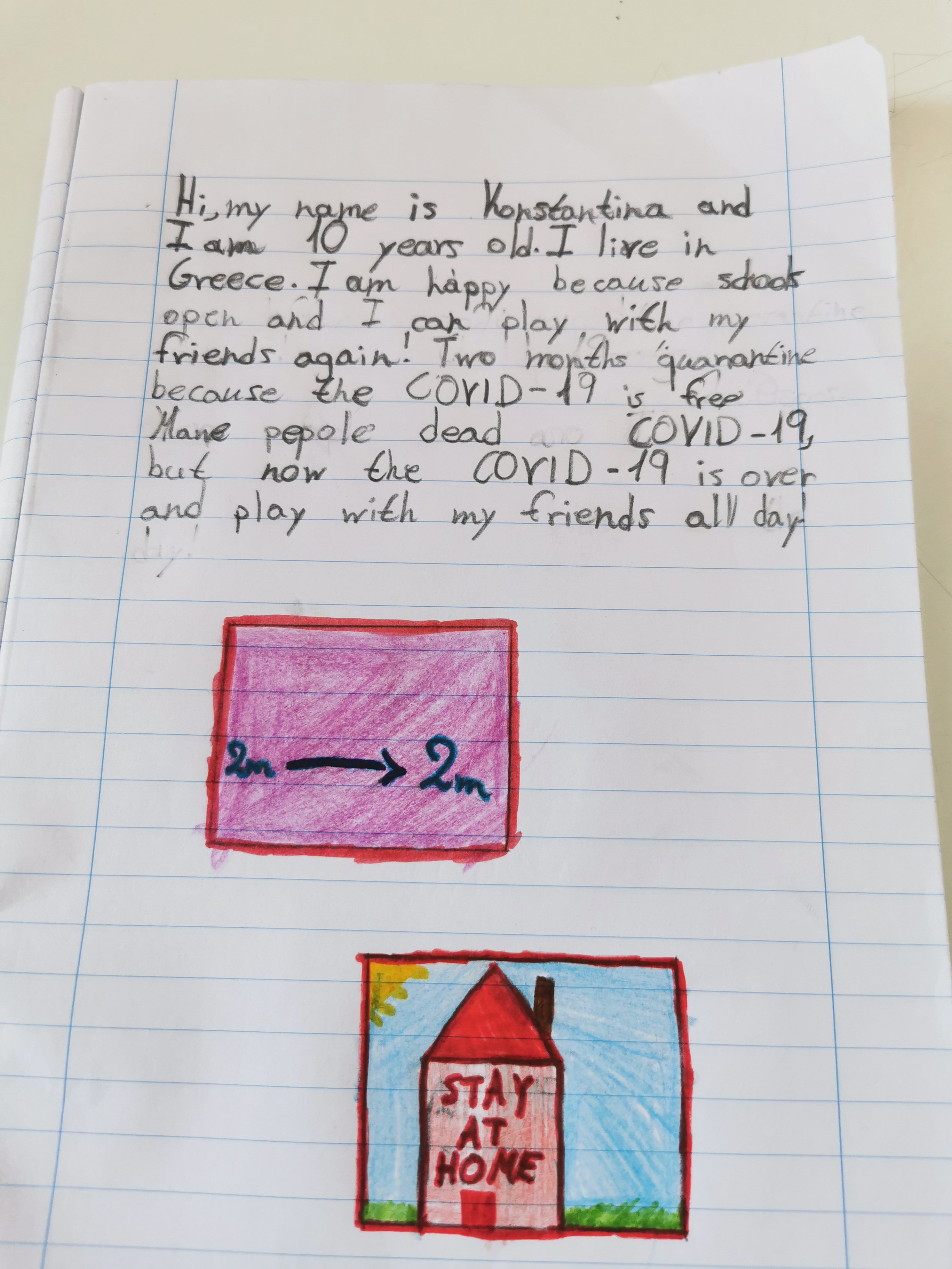 Me and the Corona virus… by Ekaterini Mazneikou - Illustrated by Katerina M. - Ourboox.com