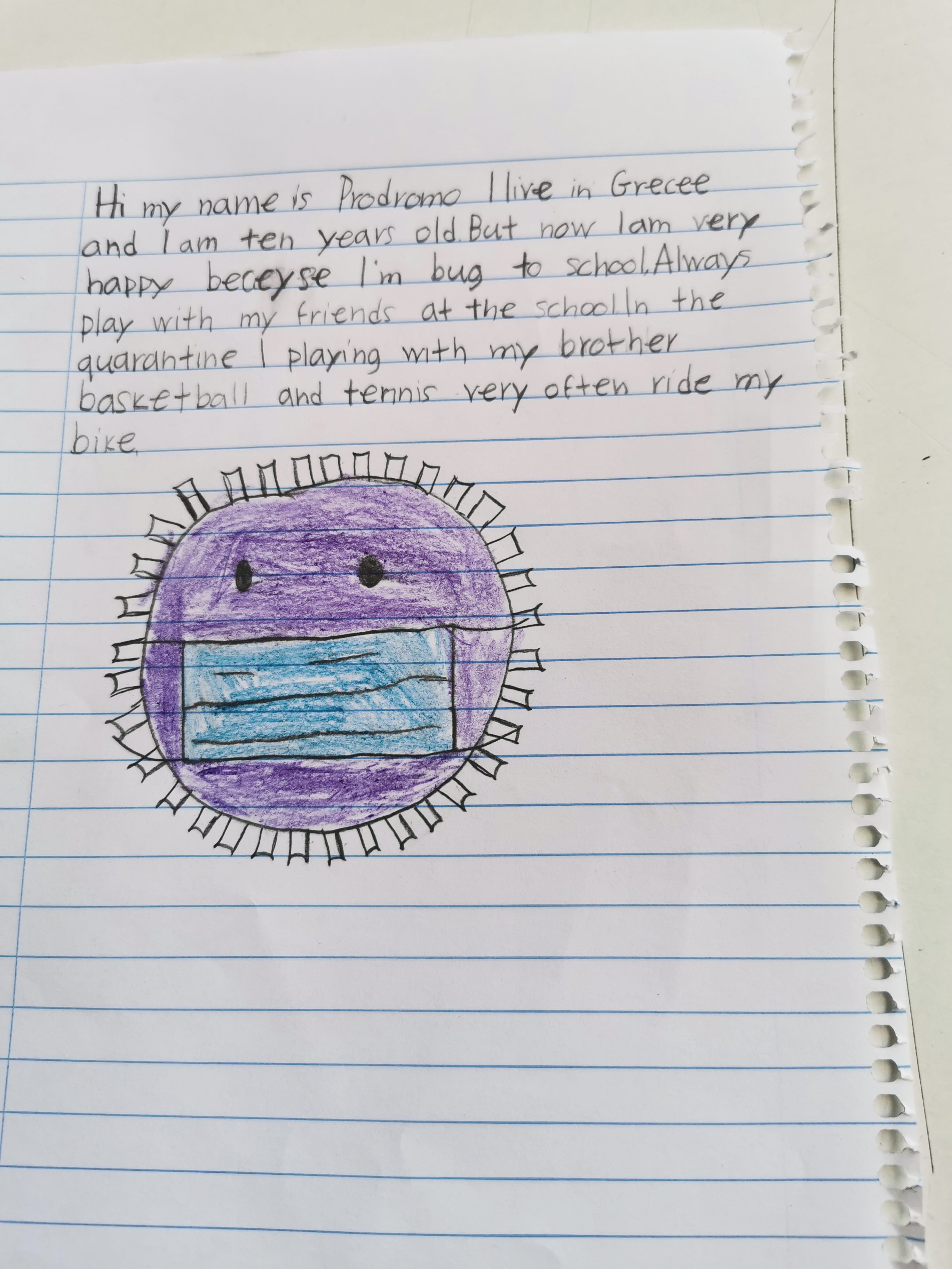 Me and the Corona virus… by Ekaterini Mazneikou - Illustrated by Katerina M. - Ourboox.com