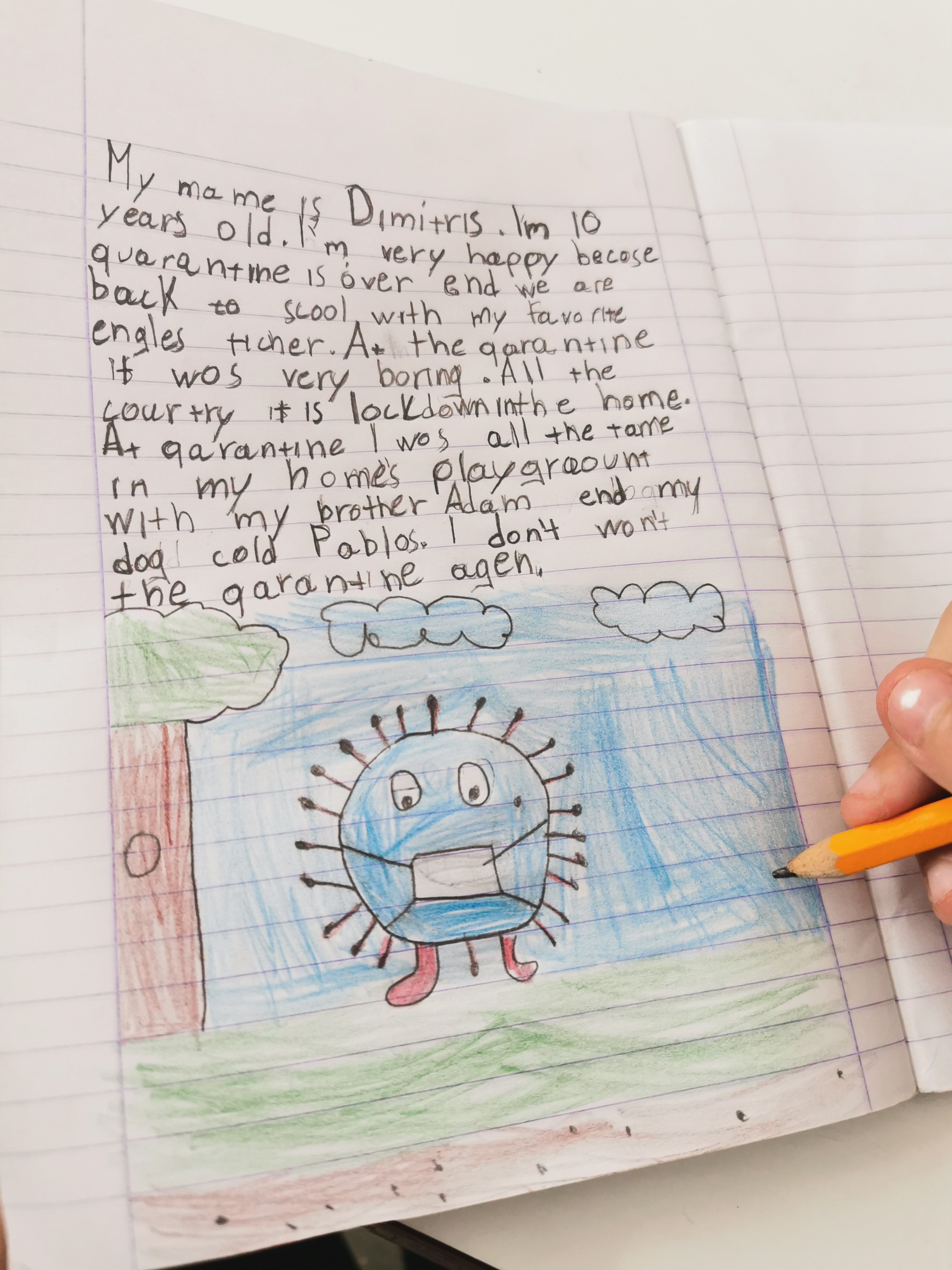 Me and the Corona virus… by Ekaterini Mazneikou - Illustrated by Katerina M. - Ourboox.com