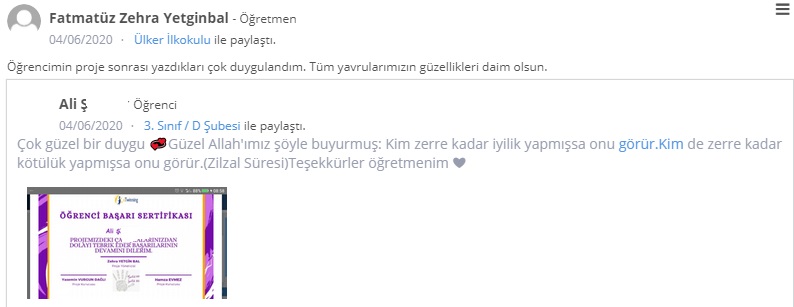 1İyilik Yap İyilik Bul Öğrenci ve Veli Proje Değerlendirmesi by zehra - Ourboox.com