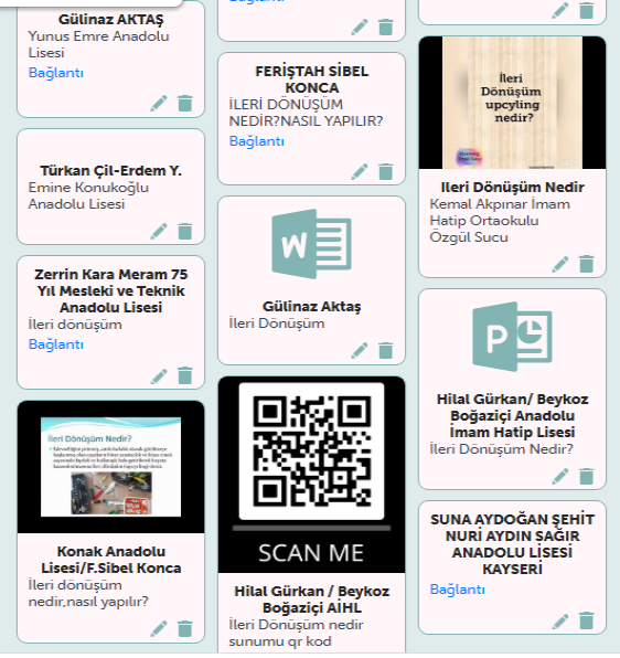 PREZİ, BITEABLE GİBİ WEB 2.0 ARAÇLARINI KULLANARAK İLERİ DÖNÜŞÜM SUNULARIMIZI HAZIRLADIK.