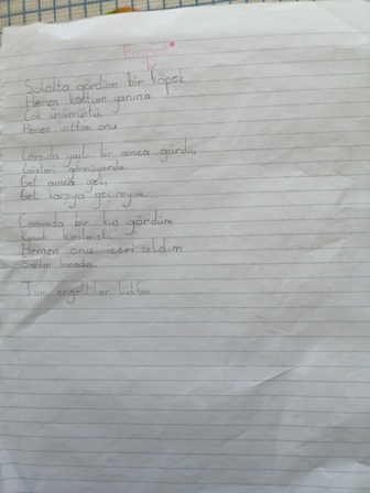 POEMS FROM THE PENCIL OF OUR STUDENTS BELONGING OUR PROJECT by Kazım Öğütlü - Ourboox.com