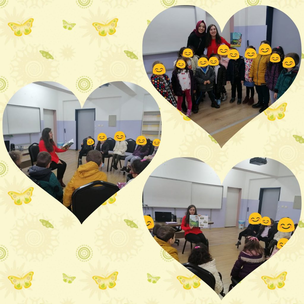 Maçka Anaokulu ilçe Ortaokulu kütphanesi ziyareti