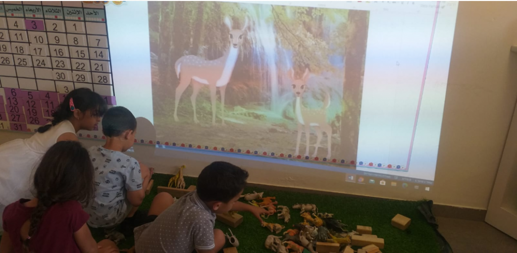 اللعب بالخطوط ,الاشكال والاجسام بكل مكان الروضة الساحة والبيت by njmh - Illustrated by المربيات نجمه زحالقه وامال نصر الدين - Ourboox.com