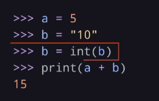 Les fonctions de conversion (int) et (str)