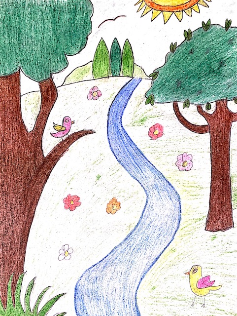 حُلمي الصَّغير by aida - Illustrated by  تأليف: المعلمة عائدة عويدات.  رسومات: قمر عويدات. إهداء: إلى العيون الّتي تحلم بالشّمس في وطن الآباء والجدود حيث تضحك السماء وينبت الرّبيع ويمتلئ السّهل والجبل خضرة وورود... إلى اطفال بلدي...  - Ourboox.com