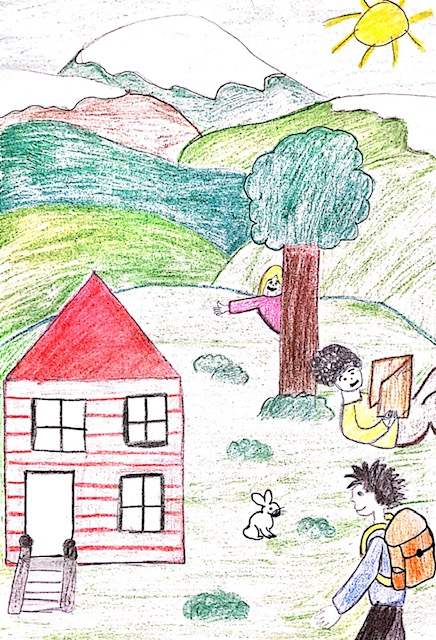 حُلمي الصَّغير by aida - Illustrated by  تأليف: المعلمة عائدة عويدات.  رسومات: قمر عويدات. إهداء: إلى العيون الّتي تحلم بالشّمس في وطن الآباء والجدود حيث تضحك السماء وينبت الرّبيع ويمتلئ السّهل والجبل خضرة وورود... إلى اطفال بلدي...  - Ourboox.com