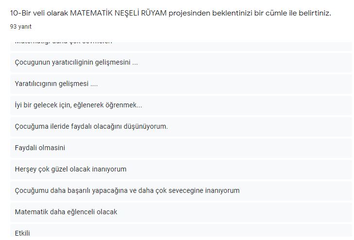 E-TWİNNİNG MATEMATİK NEŞELİ RÜYAM PROJE ÖNCESİ VELİ DEĞERLENDİRME ANKETİ by Matematik Neşeli Rüyam - Ourboox.com