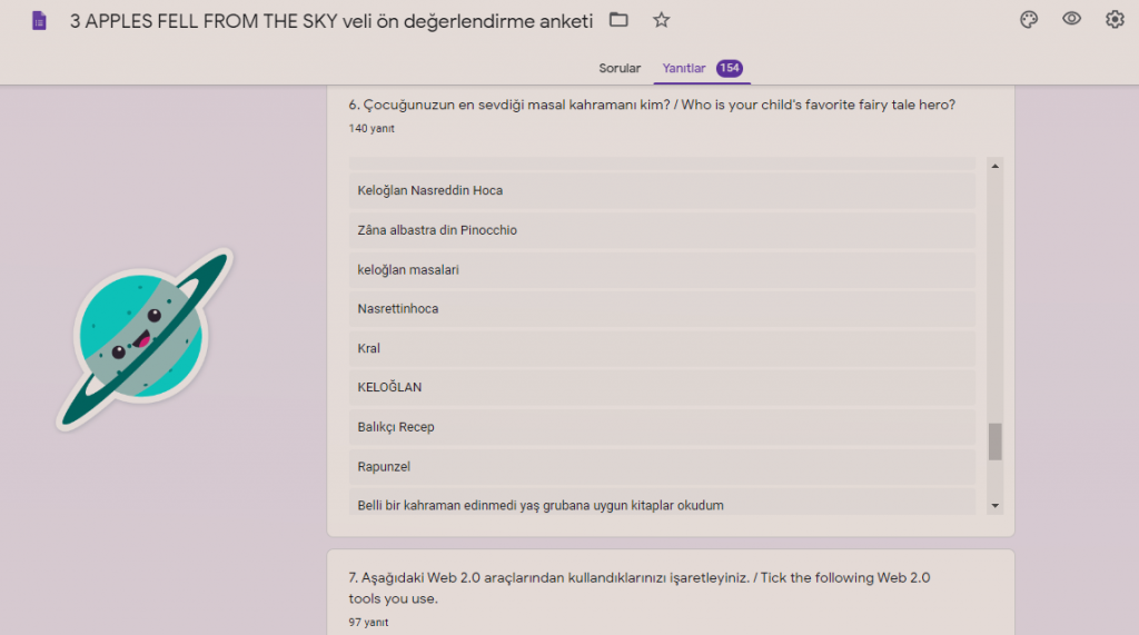 Three Apples Fell From The Sky Project Parent Pre-Evaluation Survey Result Analysis by nimetayper - Ourboox.com